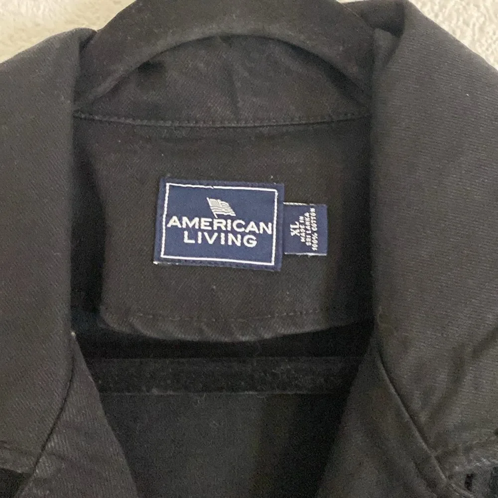 American living- black Jean Moto jacket-size extra large